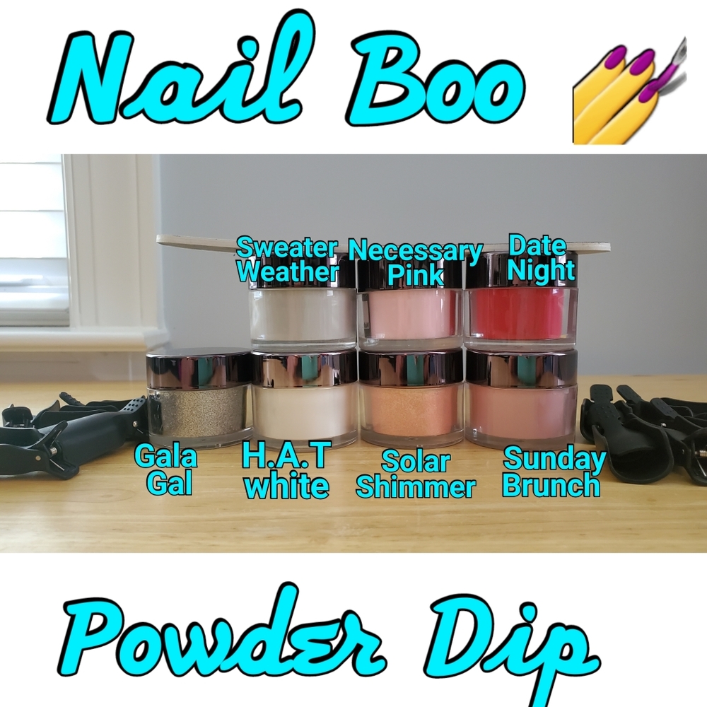 7 Powder Dip Colors & Extras! Nail Boo Brand